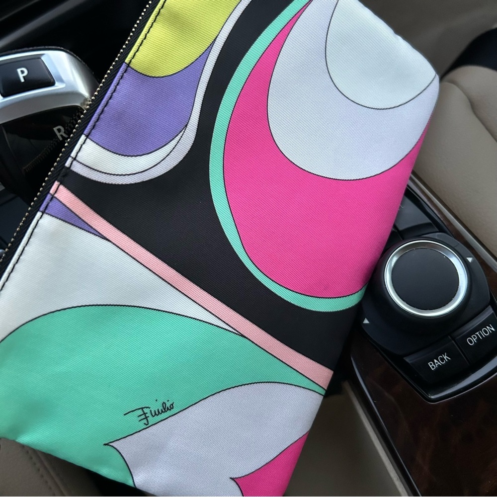 Vintage 00s Emilio Pucci Psychedelic Print Pouch